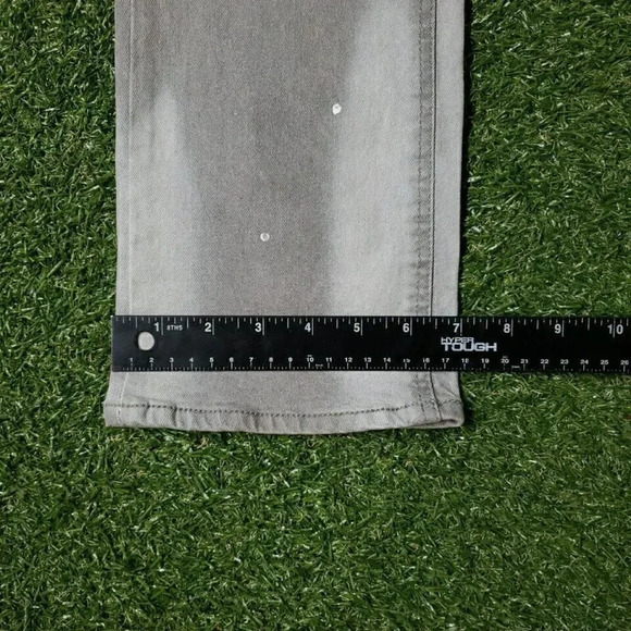 KDNK 11 4 14 11 Jeans Men 34 Gray Bleach Splatter Zip Leg Ripped Distressed - Picture 9 of 9